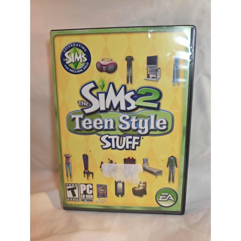 The Sims 2 Teen Style Stuff PC Expansion Pack EA Games 2007 CD-ROM Goth Thrasher